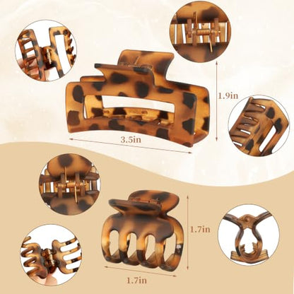 Purple Hair Claw Clips 12PCS, Elegant Clips for Women, Non-Slip Hold for Everyday Styling - color: Black Tortoise