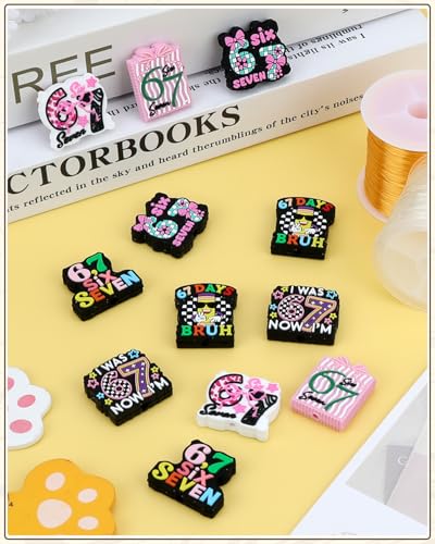 12PCS Six-Seven Silicone Focal Beads for Pens - color: Six-Seven