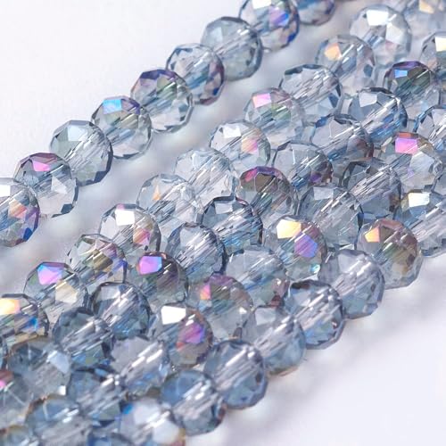 1350pcs Faceted Rondelle Glass Seed Beads 3x2mm Mini Crystal Loose Spacer Beads for DIY Friendship Bracelet Necklace Beading Craft Jewelry Making Ornament, Purple - color: Purple