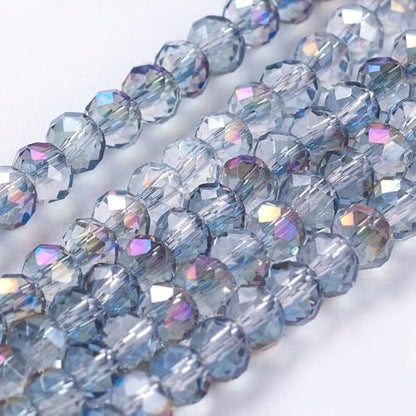 1350pcs Faceted Rondelle Glass Seed Beads 3x2mm Mini Crystal Loose Spacer Beads for DIY Friendship Bracelet Necklace Beading Craft Jewelry Making Ornament, Purple - color: Purple