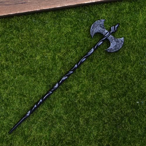 2PCS Viking Dragon Hair Sticks, Black Metal Hair Pins for Women | Black Metal Hair Accessories for Buns, Updos, Renaissance Festival, Halloween & Cosplay - color: ZRTL26