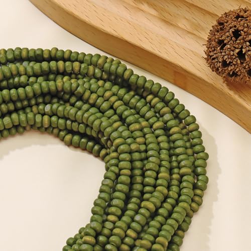 Coiris Beaded Strand Necklace for Women Boho Chunky Beaded Strand Necklace Bohemian Summer Beach Necklace Jewelry for Women(N0059-Black) - color: Green