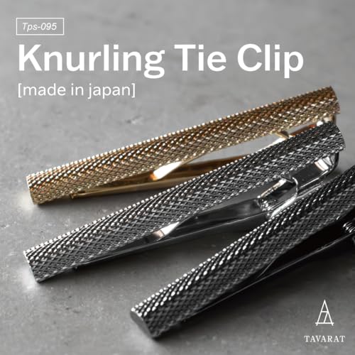 [TAVARAT] Tie Clip Tie Clips for Men Knurling Black Silver Tie Bar Tie Pin Tps-095 - style: light gold