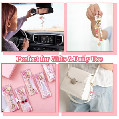 Wurosi Pink 680PCS Keychain Making Kit DIY Crafts, DIY Bag Charm Kit | Includes 78.74 Inch Chains,Tools,Charms and Packaging Supplies, Create Custom Bag Charms Keyrings and Lip Gloss Holders - color: 680 Pcs Pink Keychain Kit