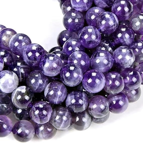Zenkeeper About 180 Pcs Amethyst Beads for Jewelry Making 4 MM Amethyst Gemstones Loose Stone Beads - color: Amethyst, size: 4MM, about 180pcs