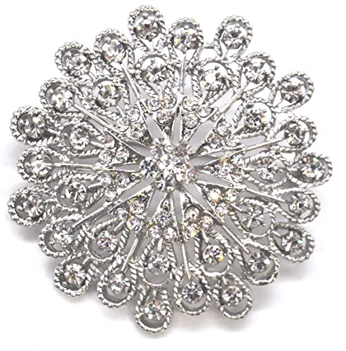 Belagio Enterprises 2 1/2-Inch Rhinestone Brooch | BW-171-182 - size: 2-1/2-Inch, style: BW-130