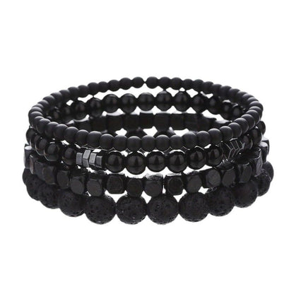 Vintage Stackable Bead Bracelet Set For Men Women Handmade Bohemian Style Multilayer Adjustable Elastic Bead Bracelet Fashion Punk Jewerly Gift - style: Style 3