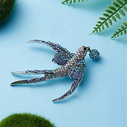 Lovely Crystal Swallow Brooch Pins, AILUOR Elegant Rhinestone Animal Bird Collection Custom Accessories Wedding Brooches Lapel Pin Jewelry Gifts Women