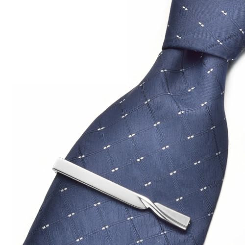 Yoursfs Black Matte Skinny Tie Clips For Men Classic Shiny Tie Bars Stainless Steel Personalized Tie Clip Suitable for Wedding Anniversary Business - style: Sliver Classic Tie Clips