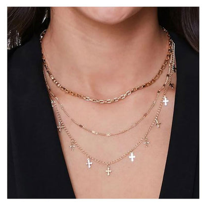 KOSMOS-LI 60 PCS Gold Plated Jewelry Sets with Costume Necklaces, Bracelets, Earrings, Knuckle Rings for Women - color: goldJJ220K
