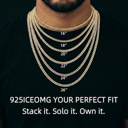 Hip Hop 18K Gold Cuban Link Chain for Men, 8mm Miami Cuban Necklace 316L Stainless Steel, Gold & Silver Available, Quick Lock Button Clasp, Anti-Tarnish Skin Friendly Mens Jewelry Gifts, 18-24" - color: Gold
