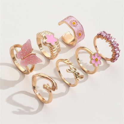Chunky Stackable Rings Set For Women Open Adjustable Bold Thick Geometric Knuckle Rings Minimalist Statement Jewelry Gift - style: Style 3