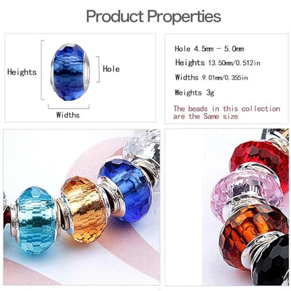 MICOO 925 Sterling Silver Charms for Bracelets,Fashion DIY Dangle Pendants Beads Simulated Birthstone Charms,Birthday Gifts for Women - color: 5 styles charms