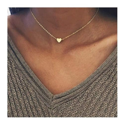 YANCHUN Layered Necklaces for Women Gold Necklace Stack Star Heart Choker Dainty Necklace Love Heart Chain Jewelry Gifts for Women - color: 2:Gold heart choker