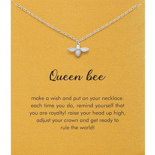 RZKING Silvery Necklace for Women, Gifts for Friend Mom Daughter Teacher - style: Bee