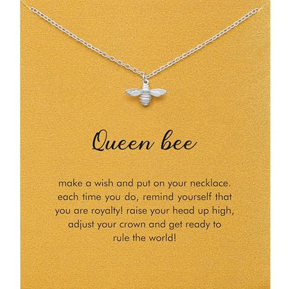RZKING Silvery Necklace for Women, Gifts for Friend Mom Daughter Teacher - style: Bee
