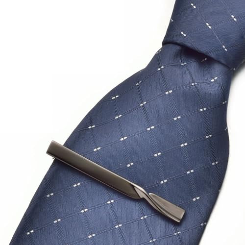 Yoursfs Black Matte Skinny Tie Clips For Men Classic Shiny Tie Bars Stainless Steel Personalized Tie Clip Suitable for Wedding Anniversary Business - style: Black Matte Skinny Tie Clips