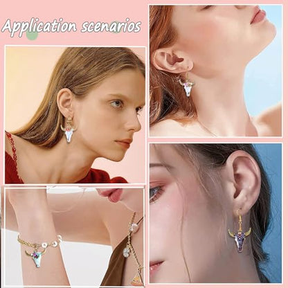 Cow Gold Plated Enamel Pendants Metal Animals Charms Pendant for Earrings DIY Jewelry Making Necklace Bracelet Keychain Craft Findings - color: A