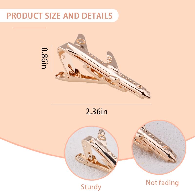 Mens Tie Clips for Husband Dad Boyfriend Birthday Christmas Gifts for Men Novetly Tie Clip for Skinny Ties Bar Clip - style: airplane