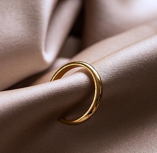 Hoops & Loops 925 Sterling Silver Open Toe Ring for Women & Men, Minimalist Adjustable Band, Tarnish Resistant, Hypoallergenic, Silver, Gold, Rose Gold, Black - color: Gold