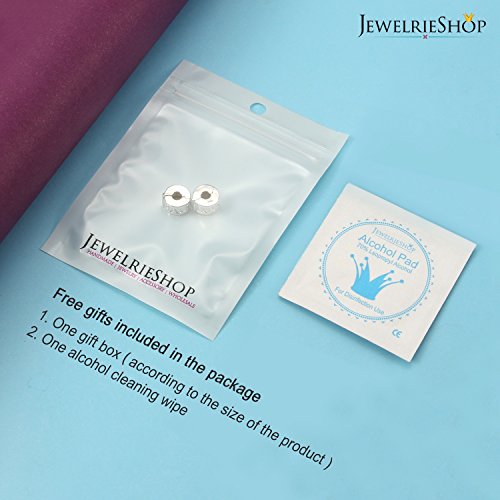 JewelrieShop Clip Spacer Charm for Bracelet Clip Lock Stopper Bead Spacer European Openable Beads 2pcs - color: #06S x 2 Pieces