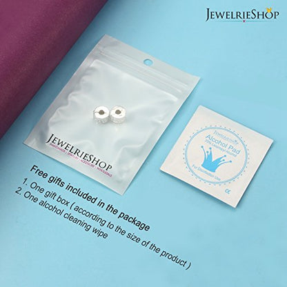 JewelrieShop Clip Spacer Charm for Bracelet Clip Lock Stopper Bead Spacer European Openable Beads 2pcs - color: #06S x 2 Pieces