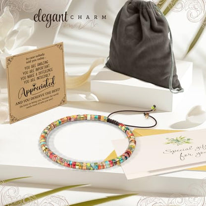 Inspirational Bracelet Gifts for Women, Natural Stone Beaded Bracelets | Thinking of You Get Well Soon Encouragement Healing Bracelets Christmas Day Birthday Gifts for Women Friends Sister - color: B-C KING STONE-APPRECIATED