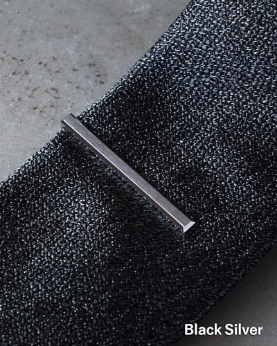[TAVARAT] Tie Clip Tie Clips for Men Black Silver Light Gold Tie Bar Tie Pin Tps-163 - style: black silver