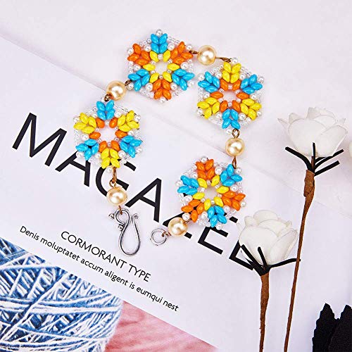 PH PandaHall 40 Sets S Ring Toggle Clasps Tibetan Silver S Hook Rings Jewelry Clasps Ring Clasp Connectors Jewelry Findings for Necklace Bracelet Making and DIY Crafts