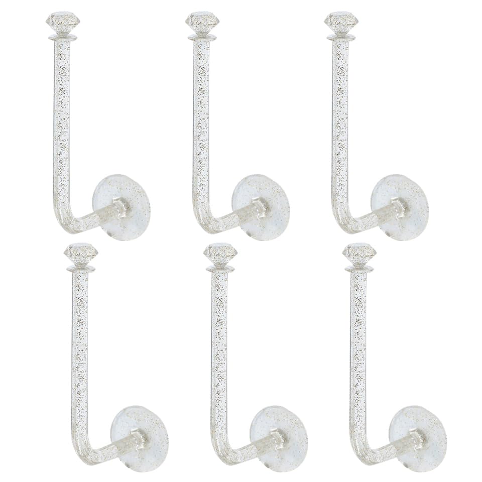 Veemoon 6Pcs Hairband Storage Hooks Wall-Mounted Hair Tie Organizer and Stylish Hair Ring Display for Boy Girl Accessories Holder for Scrunchies and Jewelry