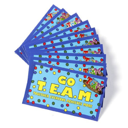 Trainers Warehouse GO T.E.A.M. Appreciation Cards with Lapel Pins – Employee, Teacher & Nurse Recognition Gifts – Teamwork Motivational Cards with “Success Through Teamwork” Pin – Set of 10
