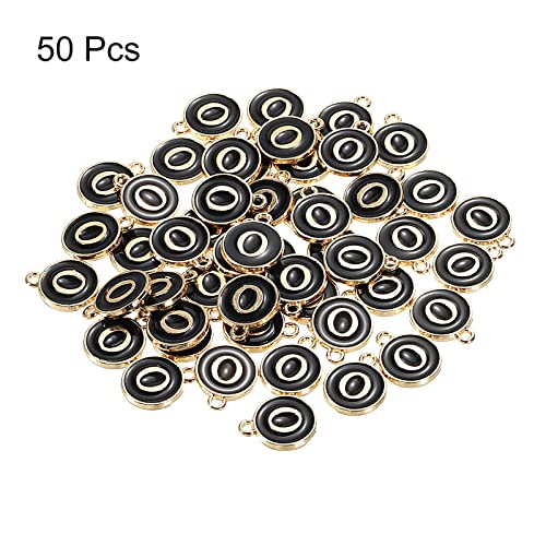 MECCANIXITY Alphabet Letter Charm Double Sided Alphabet Pendant, for Earring Jewelry Making - style: O