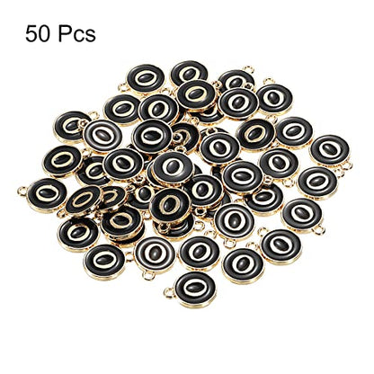MECCANIXITY Alphabet Letter Charm Double Sided Alphabet Pendant, for Earring Jewelry Making - style: O