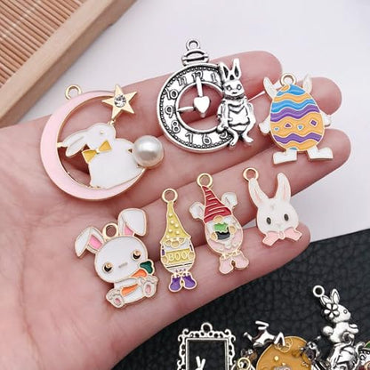 50pcs Enamel Charms for Jewelry Making Wholesale Assorted Mixed Bulk Metal Earring Findings for DIY Necklace Bracelet Keychain and Crafting - style: Thanksgiving Day Charms
