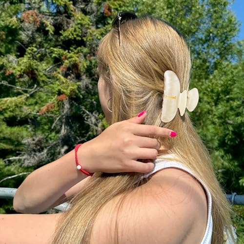 LILIE&WHITE Acrylic Letter Hair Clips For Women Stylish I Initial Hair Claw | Alphabet Hair Clip Fashion Glitter Monogram Claw Clip Elegant And Durable Hair Accessory Large Hair Clips I - color: HC22539I