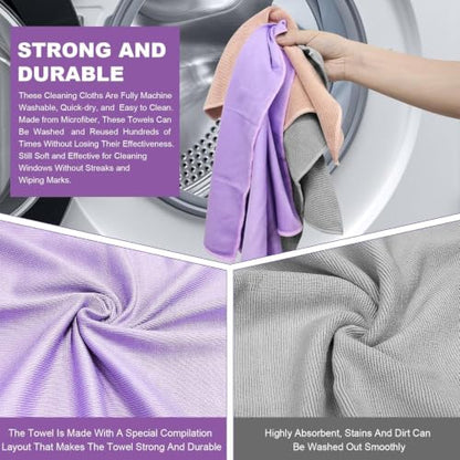 Longmann Norwεx Window Cleaning Cloth, Glass Cleaning Cloth, Streaks Schatches Free. Violet,1 Pack - color: Violet 1 Pack