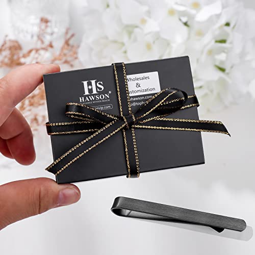 2.2/2.5 Inch Tie Clips for Men in Gift Box, Tie Bar Clip Set for Mens Regular Tie or Traditional Tie, Birthday Anniversary Christmas Gift - size: 2.5 Inch, style: 1PCS-Black Brushed