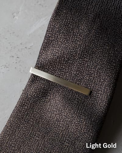 [TAVARAT] Tie Clip Tie Clips for Men Black Silver Tie Bar Tie Pin Tps-043 - style: light gold