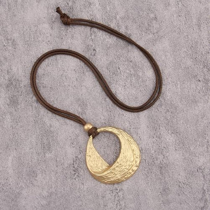 Boho Necklaces for Women Chunky Circle Necklace Bohemian Necklaces | Chunky Boho Necklace for Women Layered Boho Circle Leather Choker Necklace Long Vintage Necklaces Bohemian Jewlery Gifts - style: Bohemian Style Necklace