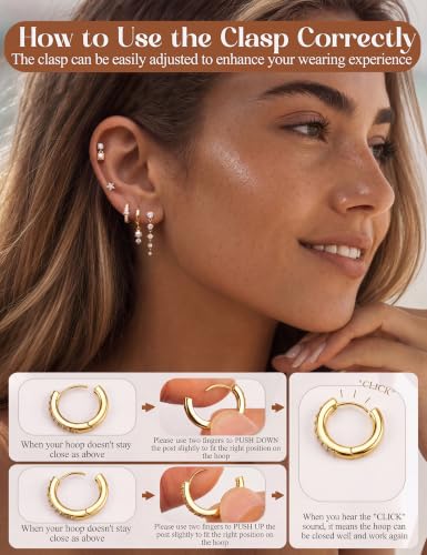 MILACOLATO 5 Pairs 925 Sterling Silver Earrings for Women Trendy Ear Stacks | 14K Gold Plated Stud Huggie Hoop Earrings Set Hypoallergenic CZ Pearl Dangle Earring Prom Bridal Bridesmaids Wedding Jewelry - color: Gold - 2 Pairs of Pearl Earrings + 3 Pairs