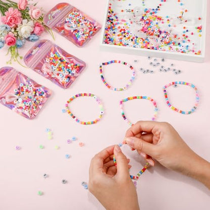 Kenning 24 Set Friendship Bracelet Making Kits Glow in The Dark Letter Beads DIY Jewelry Supplies Colorful Various Beads Set Personalized Bracelet for Christmas Wedding Birthday Gift Craft Wrapped