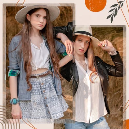 6 Pcs Turquoise Bracelet for Women Leather Bracelet Western Jewelry for Women Multilayer Boho Cuff Bangle Set - style: Retro