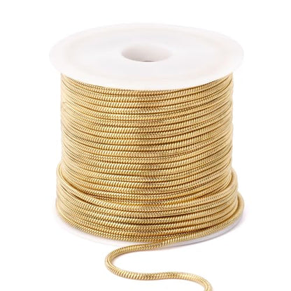 33FT 1.6mm Thin Stainless Steel Gold Snake Chains Bulk for Jewelry Making | 18K Gold PVD Plated 304 Stainless Steel Round Snake Chain Roll Spool for DIY Craft - color: 1.5mm Gold Round Snake Chains