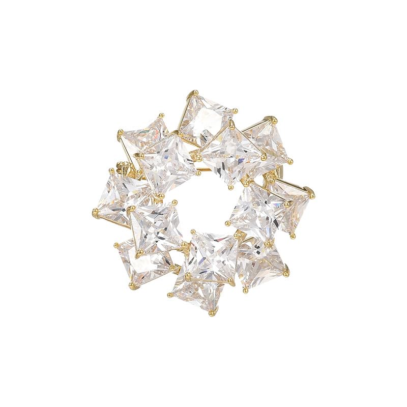 Brooches and Pins for Women Elegant Flower Pearl Brooches Costume Broches Jewelry Lady Christmas Pin for Women - style: Sparkling