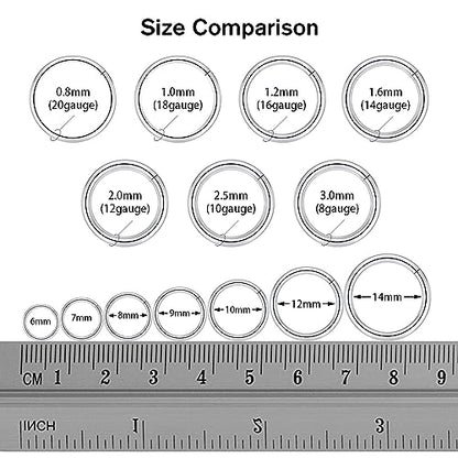 PEAKLINK 316L Hinged Segment Seamless Clicker Ring Nose Ring Hoop Septum Helix Conch Piercing Jewelry 5PCS Daith Lip Lobe Hoop Earrings - color: Single Hoop Ring:Silver/(Rose)Gold/Black/Rainbow, size: 16G 5mm