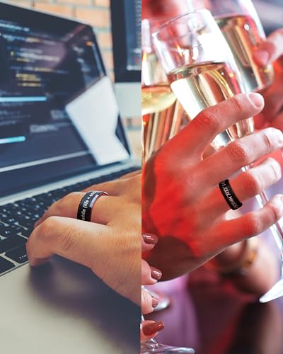 LerchPhi Engraved Custom Tungsten Rings For Men Wedding Band Personalized Titanium Promise Ring for Him Black/Red/Green/Purple/Blue Beveled Edge Szie 6 to 16 - color: Custom - 8MM Red Tungsten