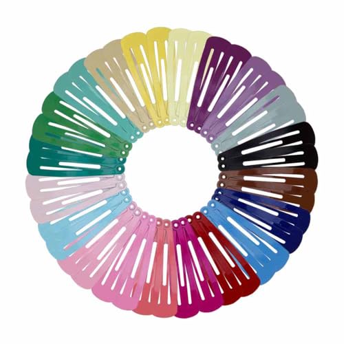 Havilah Snap Hair Clips - 200 Pieces Set Non-slip Metal Hair Clips Cute Kawaii Barrettes for Women - Multi-color - color: Snap Hair Clips - Multi-color