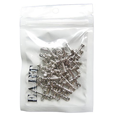 RUBYCA 60PCS Charm Pendant Cross Knot Tibetan Metal Beads Silver Color Jewelry Making DIY Bracelet - color: Cross-Knot, size: 60 PCS
