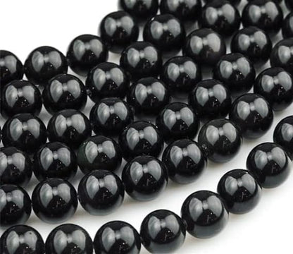 Zenkeeper About 180 Pcs Black Obsidian Beads for Jewelry Making 4 MM Black Obsidian Gemstones Loose Stone Beads - color: Black Obsidian, size: 4MM, about 180pcs