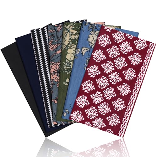 DiyJibb Boho Headbands for Women, 7PCS Fashion Wide Hair Bands for Summer Vacation & Music Festival - color: Black03